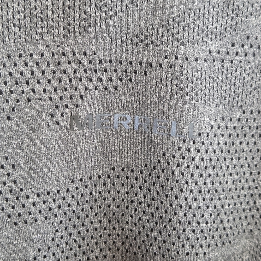 Merrell | Gray Subtle Camo Long Sleeve Hoodie Shirt Thumbholes Size Medium - Picture 4 of 7